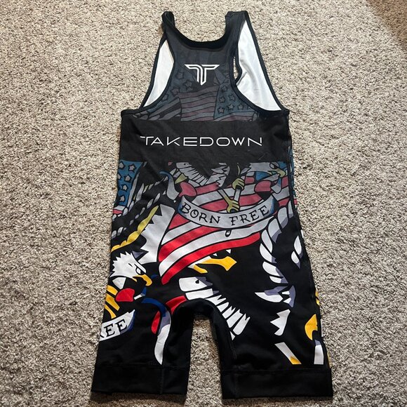 Takedown Star Spangled Wrestling Singlet - Picture 3 of 3